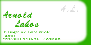 arnold lakos business card